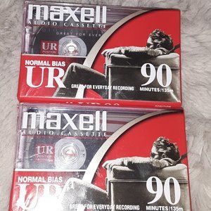 Maxell 90 Minute Cassette - Lot of 2 - UR Normal B